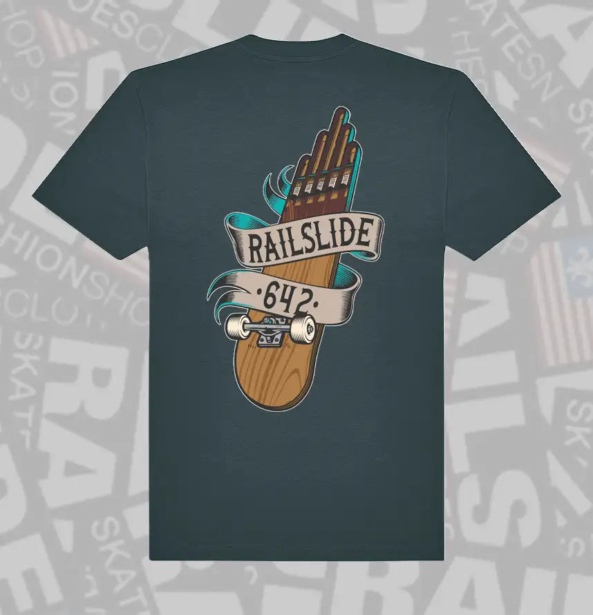 RAILSLIDE 5 Finger Skate Tee – Bild 3