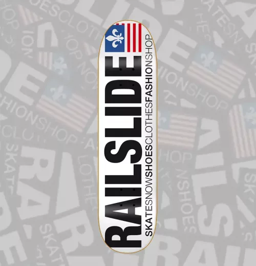 RAILSLIDE Skateboard-Deck White