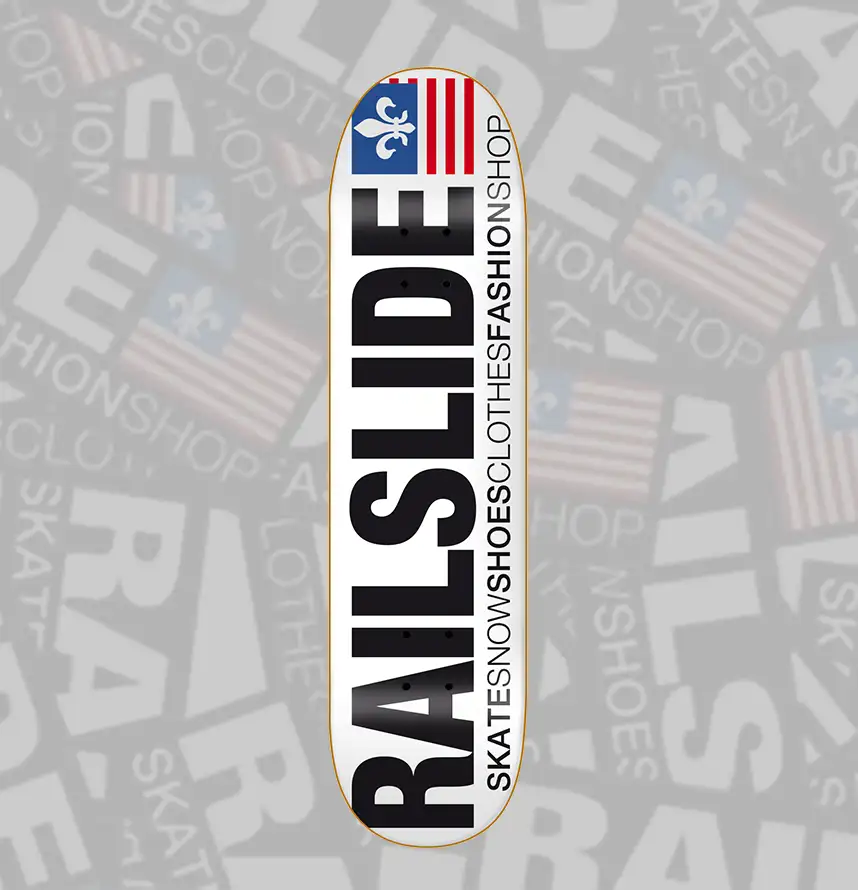 RAILSLIDE Skateboard-Deck White